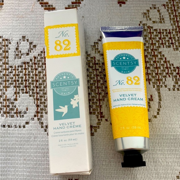 Scentsy Other - Scentsy No. 82 Velvet Hand Cream White Peach, Magnolia & Amber